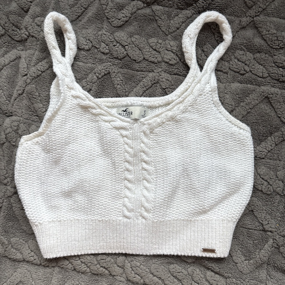 Hollister Ivory Knit Tank Top